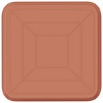 vidaXL Plateau carré à fleurs 6 Pièces Rouge brique 15 x 15 x 2 cm
