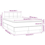 vidaXL Sommier à lattes de lit avec matelas LED Vert foncé 120x200 cm