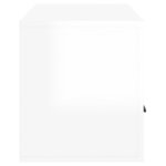 vidaXL Meuble TV Blanc brillant 100x35x40 cm Bois d'ingénierie