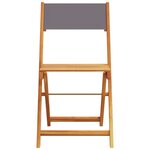 vidaXL Ensemble à manger de jardin 5 Pièces anthracite tissu bois massif