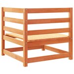 vidaXL Salon de jardin 5 Pièces cire marron bois de pin massif