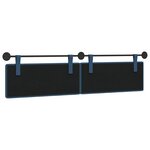 vidaXL Tête de lit suspendue Bleu Tissu