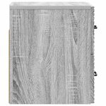 vidaXL Cabinet de chevet mural 2 Pièces Sonoma gris 34 5 x 33 x 40 cm