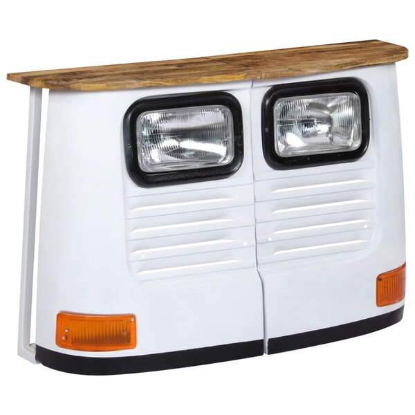 vidaXL Buffet Bois de manguier massif Forme de camion Blanc