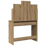 vidaXL Coiffeuse avec lumières LED chêne artisanal 96x40x142 cm