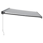 vidaXL Auvent rétractable anthracite et blanc 4 5x3 m tissu/aluminium