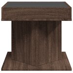 vidaXL Table basse avec LED chêne marron 50x50x45 cm bois d'ingénierie