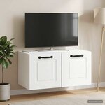 vidaXL Meuble TV mural Blanc 59 5 x 31 x 30 cm Bois d'ingénierie