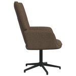 vidaXL Chaise de relaxation avec tabouret Marron Tissu