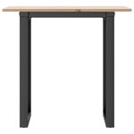 vidaXL Table à manger cadre en O 80x50x75 cm bois de pin massif fonte