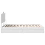 vidaXL Lit de Rangement Blanc 135 x 190 cm Bois d'ingénierie