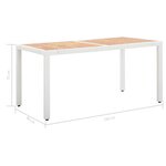 vidaXL Salon de jardin 7 Pièces résine tressée blanc