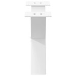 vidaXL Pieds de table basse en forme de X  2 pièces  blanc  60 x (30-31) cm  acier