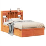 vidaXL Cadre de lit sans matelas cire marron 120x200cm bois pin massif