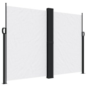 vidaXL Auvent latéral rétractable blanc 180x1000 cm