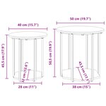Table d'appoint vidaXL 2 pièces Bois d'ingénierie chêne noir et métal