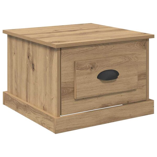vidaXL Table basse chêne artisanal 50 x 50 x 35 cm Bois d'ingénierie