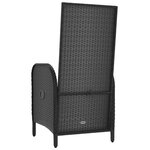 vidaXL Chaises d'extérieur lot de 2 Résine tressée Noir