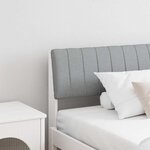 vidaXL Tête de lit capitonnée Gris clair 200 cm Pin massif