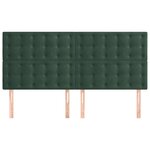 vidaXL Tête de lit Vert foncé 180x5x118/128 cm Velours