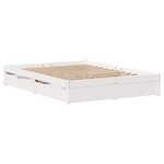 vidaXL Cadre de lit sans matelas blanc 150x200 cm bois de pin massif