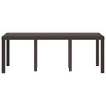 vidaXL Table de jardin pour repas Marron 200 x 100 x 73 cm polyrotin