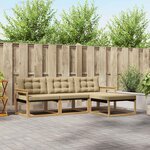 vidaXL Ensemble de canapés d'extérieur 4 Pièces Blanc et Beige