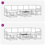 vidaXL Ensemble de canapés d'extérieur 8 pc Blanc et anthracite