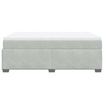 vidaXL Sommier à lattes de lit et matelas Gris clair 140x190cm Velours