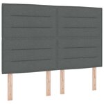 vidaXL Lit à ressorts avec matelas gris foncé 90x190 cm Gris foncé