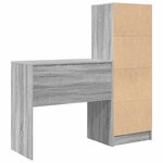 vidaXL Bureau avec tiroir avec étagère avec stockage 2 Pièces Gris Sonoma