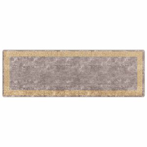 vidaXL Coureur de Tapis MARSA Gris 100 x 300 cm Polyester et PVC