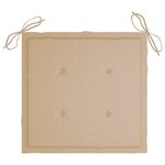 vidaXL Chaises de jardin avec table à thé et coussins Acacia solide