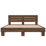 vidaXL Cadre de lit sans matelas chêne marron 150x200 cm