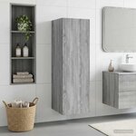 vidaXL Cabinet de Salle de Bain Mural Sonoma gris 33 x 34 5 x 100 cm