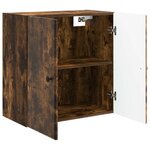 vidaXL Armoire Murale 59 x 31 x 60 cm Bois d'ingénierie Chêne fumé