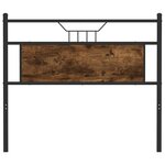 vidaXL Tête de lit chêne fumé 100 cm bois d'ingénierie et acier