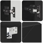 vidaXL Ensemble de mobilier de salle de bain avec tiroir 4 Pièces Noir