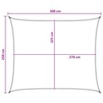 vidaXL Voile d'ombre 2 5 x 3 m HDPE Rectangulaire Jaune et blanc