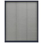 vidaXL Moustiquaire plissée pour fenêtre Aluminium Anthracite 60x80 cm