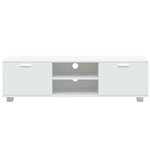 vidaXL Meuble TV Blanc 140x40 5x35 cm Bois d'ingénierie