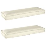 vidaXL Set de coussins de palette 2 Pièces Crème 120 x 40 x 8 cm