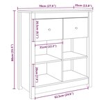 vidaXL Buffet Marron miel 70x35x80 cm Bois massif de pin