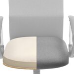 Fauteuil de bureau chaise ergonomique siège rembourré pivotant en tissu hauteur réglable mécanisme basculent charge 120 kg gris 12_0005876