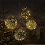 Luxform Lampe suspendue à LED à piles Ball Swirl Doré