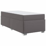 vidaXL Cadre de lit avec matelas Gris 100 x 200 cm tissu
