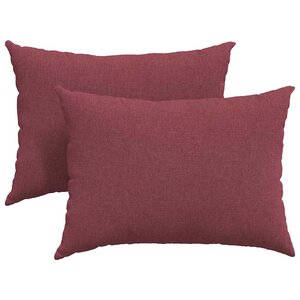 vidaXL Coussins de canapé 2 Pièces Bordeaux 70 x 50 cm tissu