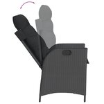 vidaXL Ensemble à manger de jardin coussins 5Pièces Noir Résine tressée