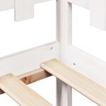 vidaXL Lit de jour et tiroirs sans matelas blanc 90x200 cm bois massif