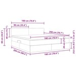 vidaXL Lit de rangement LED avec matelas Gris foncé 180 x 200 cm Tissu
